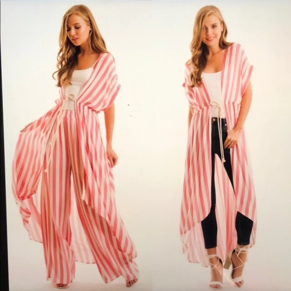 Love In hot pink and white duster - Picture 3 of 6